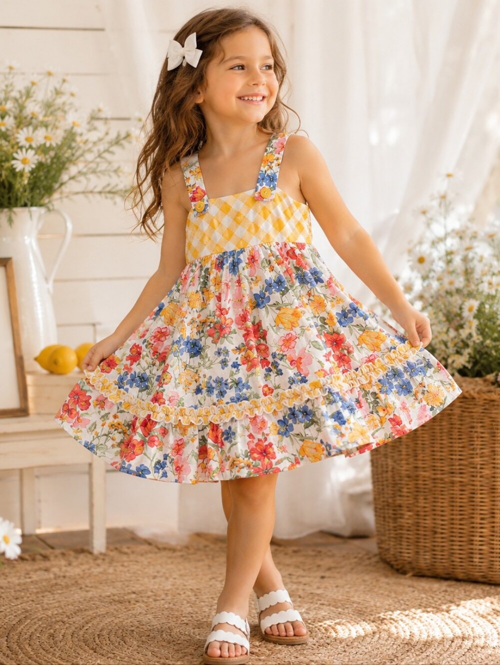 🌼 Girls Floral Gingham Dress | Size 8 | NWT 🌼